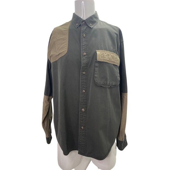 SOFT FRAYED HEM GAUZE VINTAGE WASHED SHIRT (Hunter Green)